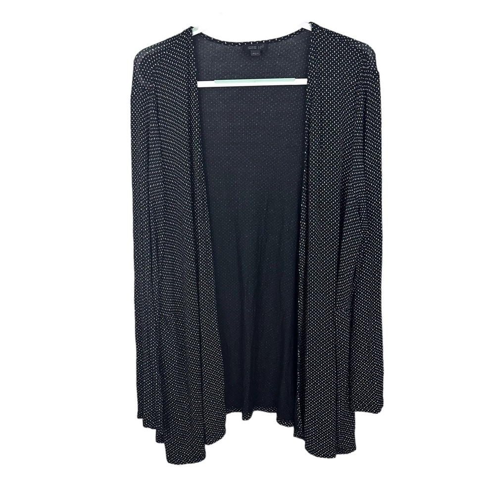 J. Jill Black and White Dotted Cardigan
